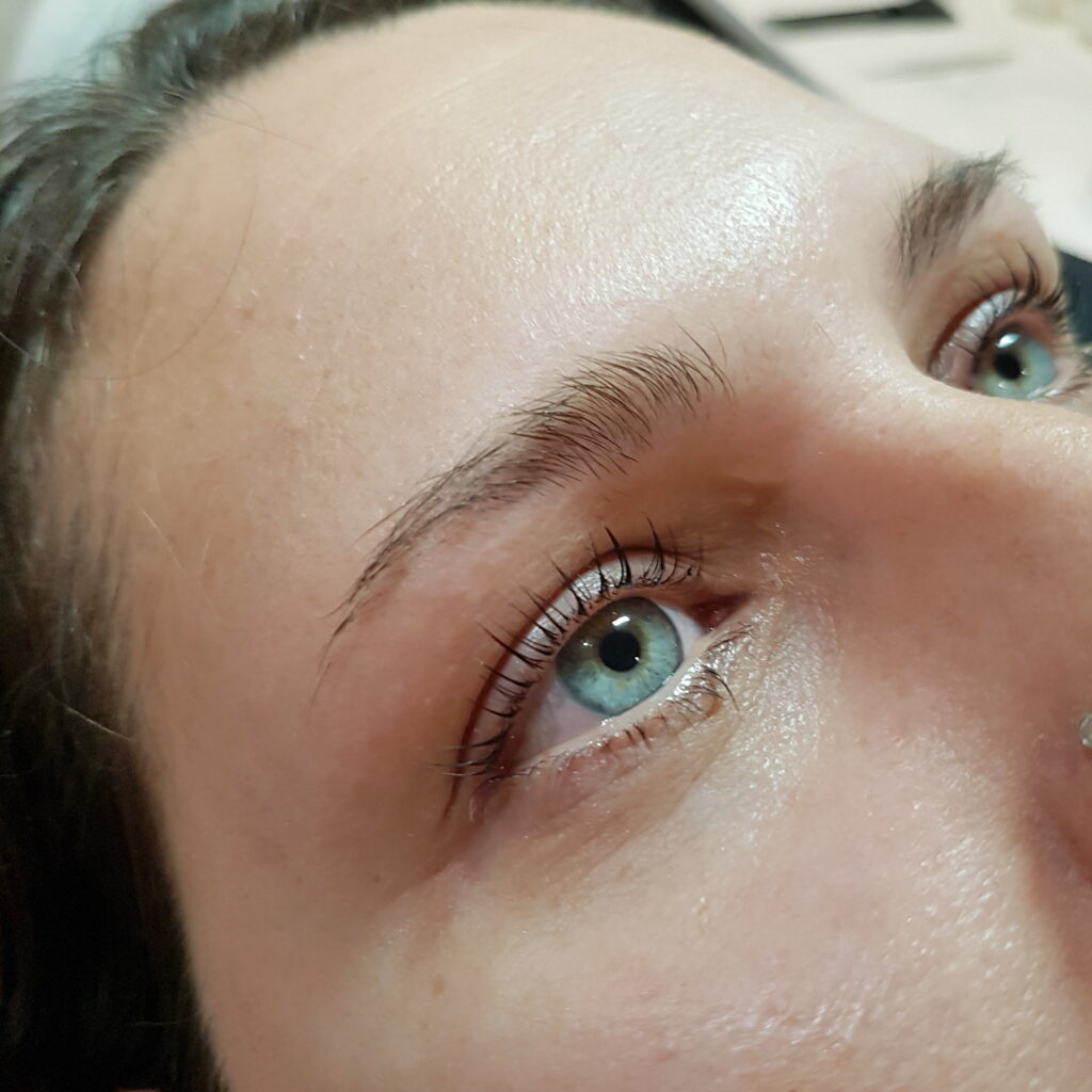 LVL lash lift before and after
