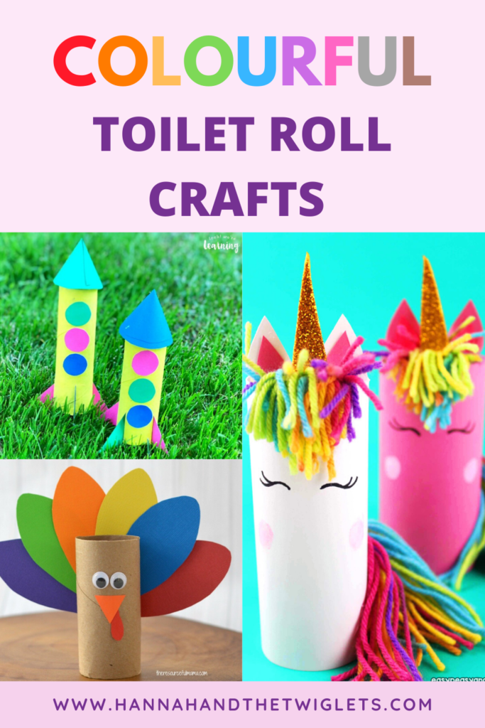 colourful toilet roll crafts