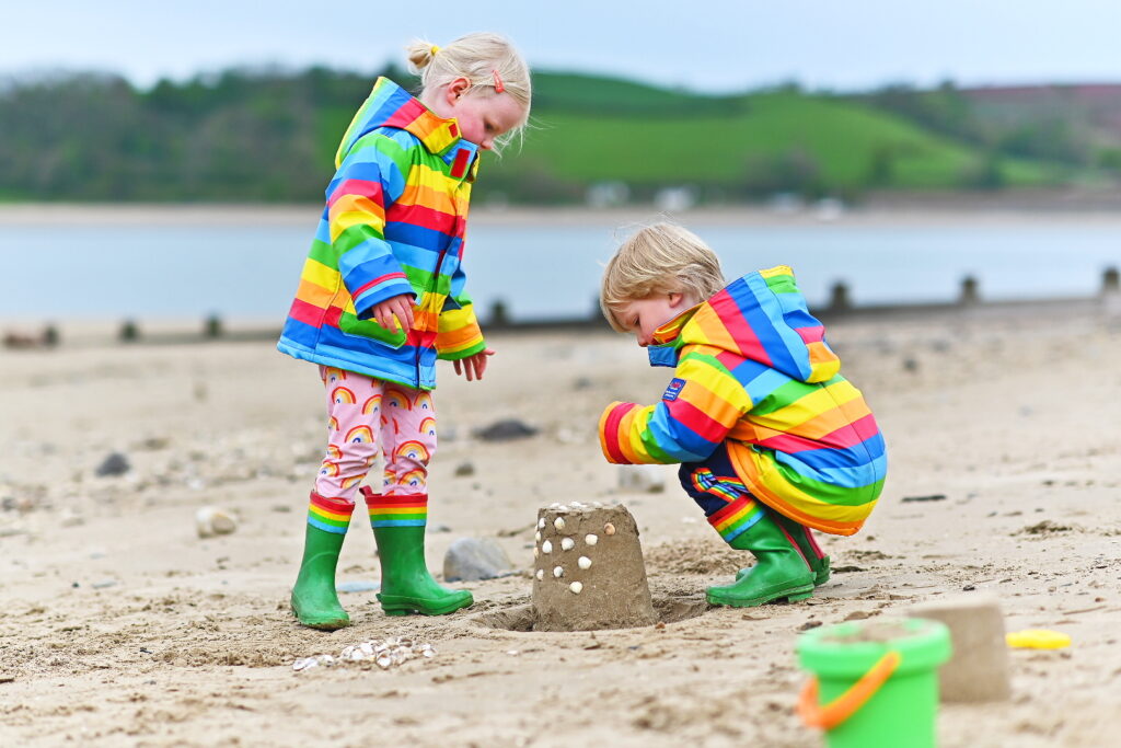 rainbow raincoats