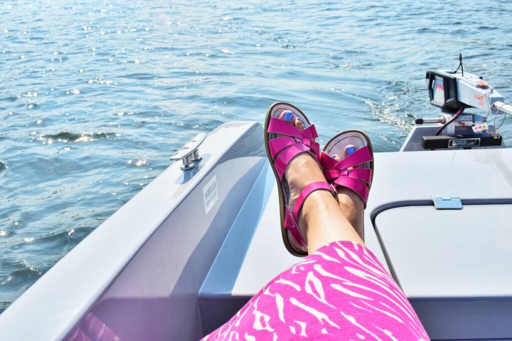 Relaxing on a GoBoat
