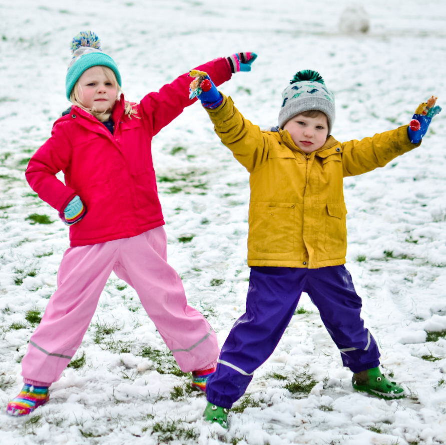 Playing in the snow