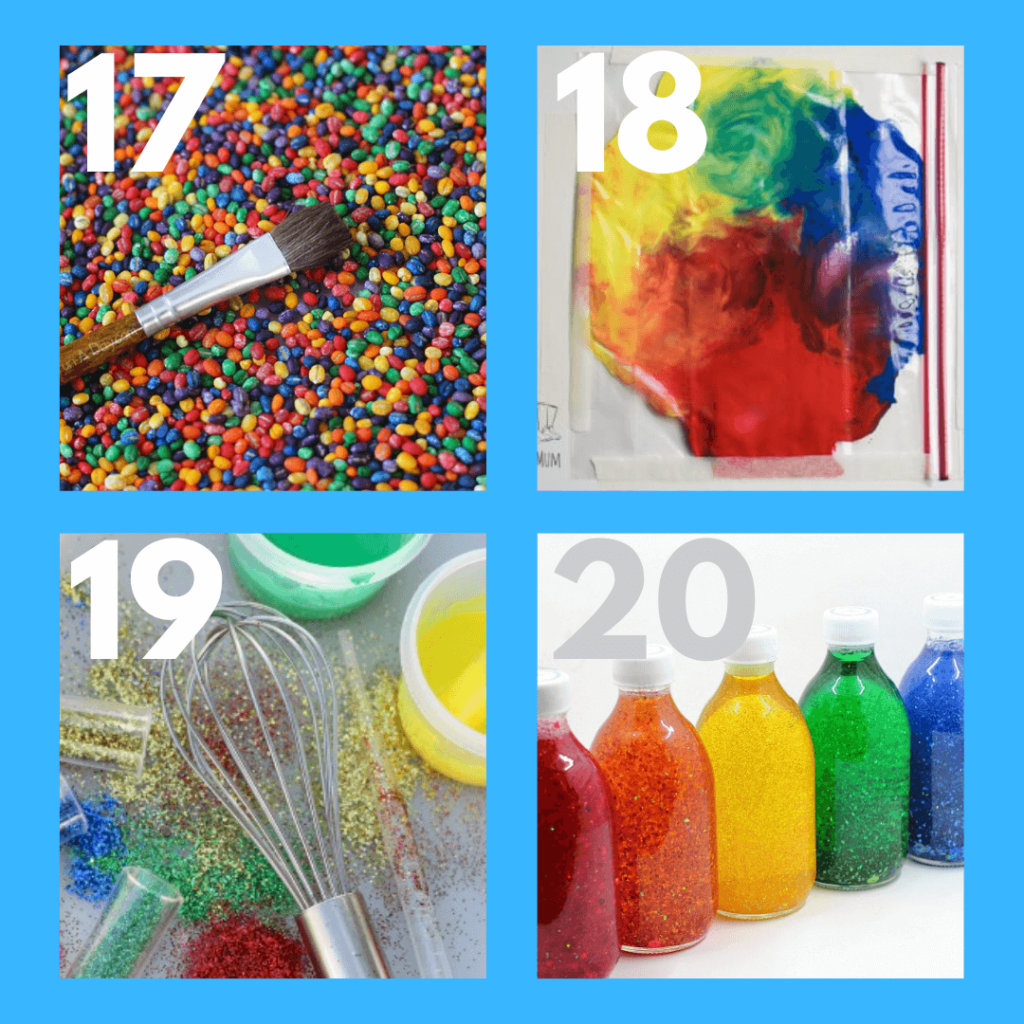 rainbow sensory play ideas