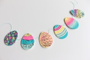 Clay Easter egg garland 