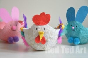 Tissue papier mache Easter basket