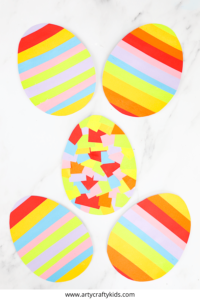 Easy rainbow Easter egg craft