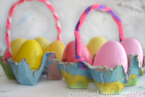Egg carton Easter basket