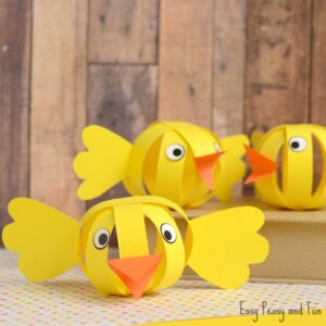 Paper chick colourful Easter craft for kids