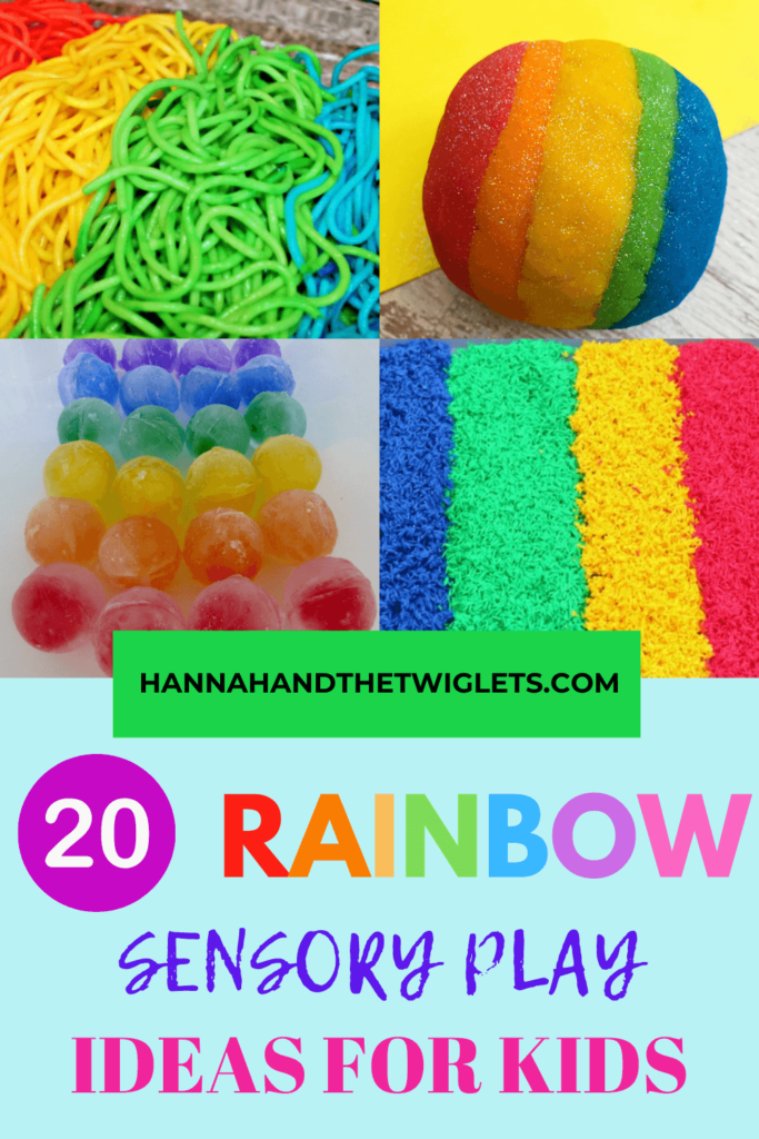 Rainbow sensory play ideas Pinterest