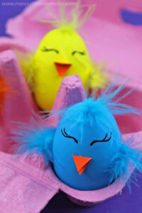 Painted wooden egg chick
