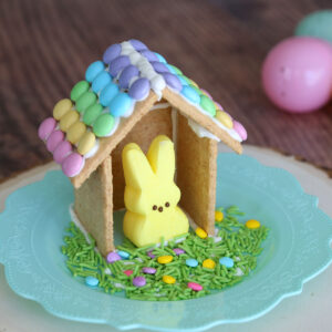 Easter bunny gingerbread house