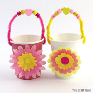 cupcake liner flower Easter baskets