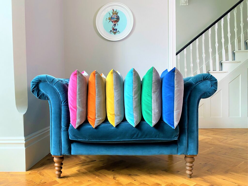 Luxury velvet cushions