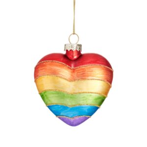 Rainbow heart bauble